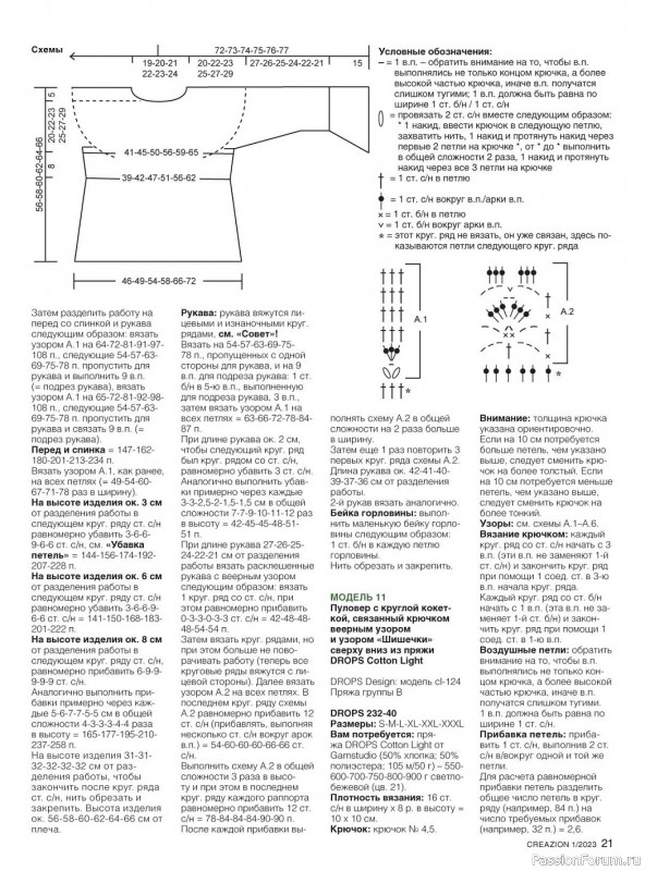 Вязаные модели в журнале «Creazion №1 2023»