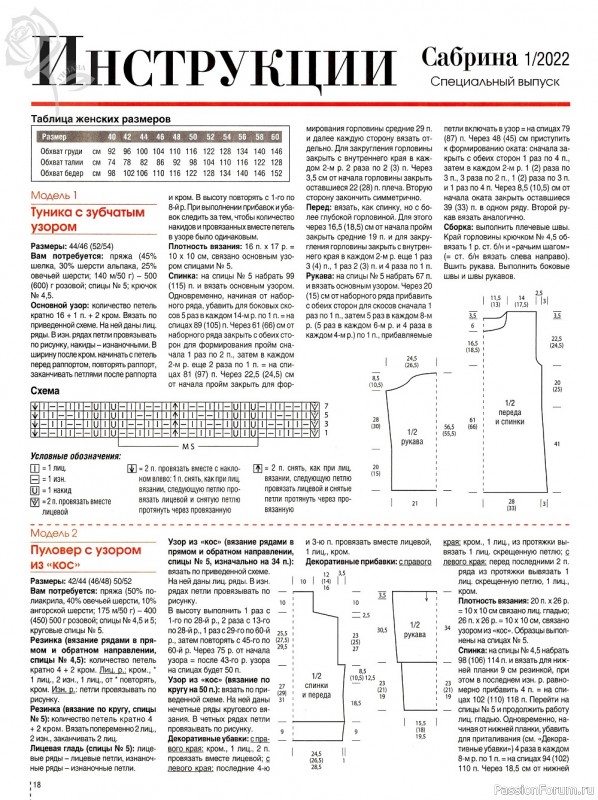 Вязаные модели в журнале «Сабрина. Спецвыпуск №1 2022»