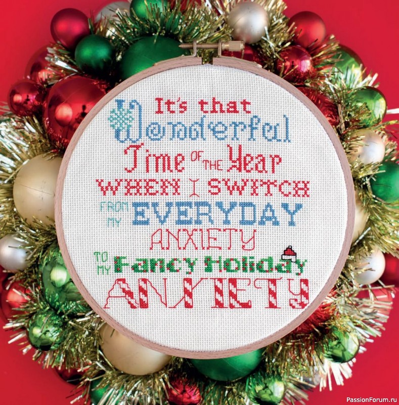 Коллекция вышивки в книге «Cross-Stitch for the Holidays»