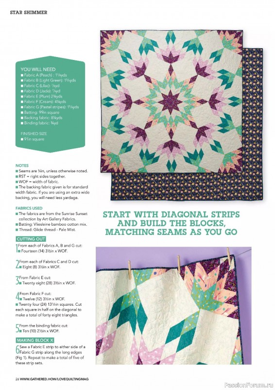 Коллекция проектов для рукодельниц в журнале «Love Patchwork & Quilting №150 2025»