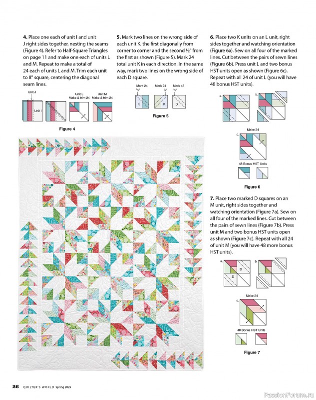 Коллекция проектов для рукодельниц в журнале «Quilter's World - Spring 2025»