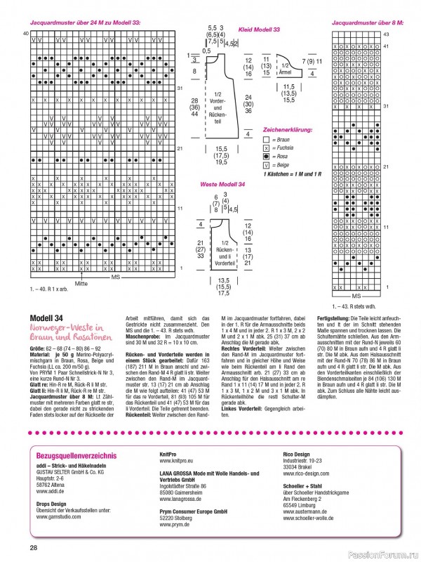 Вязаные модели для детей в журнале «Baby Strick - Februar 2024»