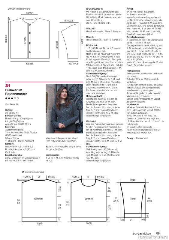 Вязаные модели в журнале «Burda Stricken №1 2022»