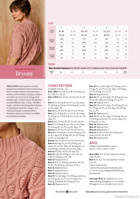 Вязаные проекты спицами в журнале «The Knitter №204 2024»