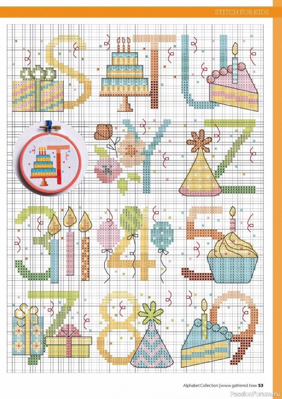 Коллекция вышивки в журнале «Cross Stitching Alphabet Collection 2022»