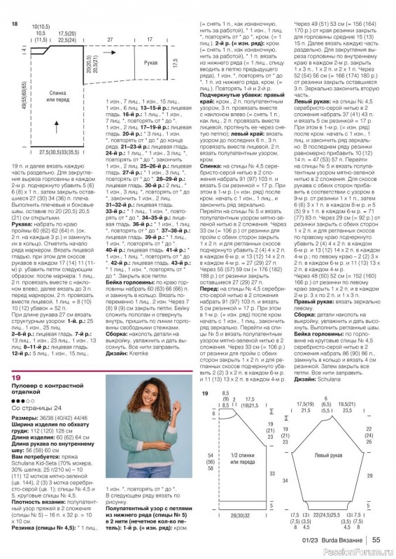 Вязаные модели в журнале «B-Вязание №1 2023»