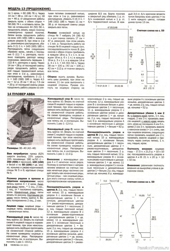 Вязаные модели в журнале «Verena №4 2021»