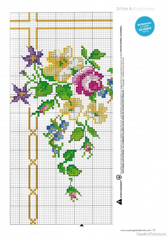 Коллекция вышивки в журнале «Creation point de croix №95 2022»