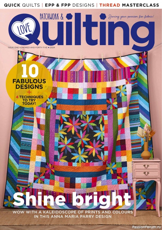 Коллекция проектов для рукодельниц в журнале «Love Patchwork & Quilting №145 2024»