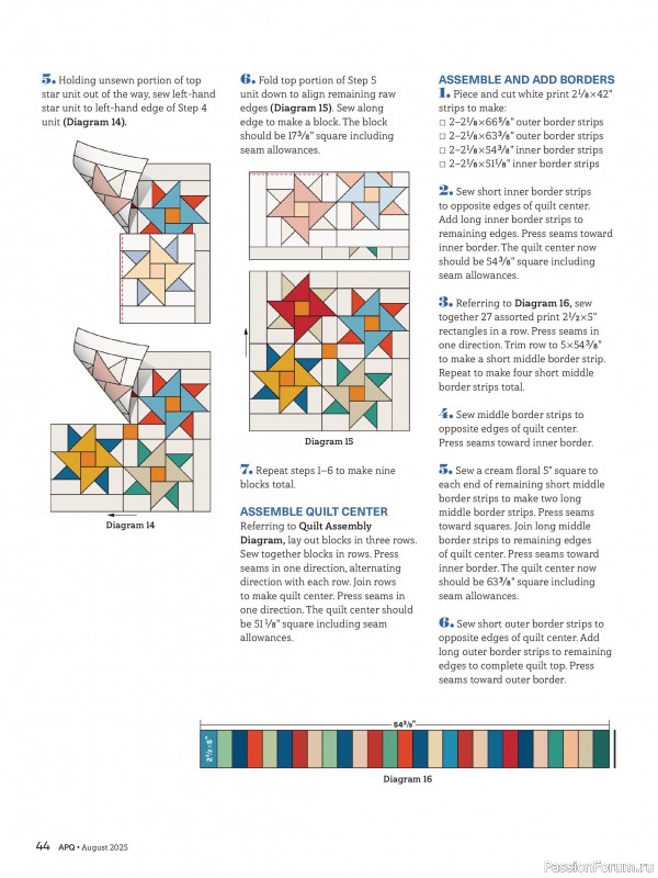 Коллекция проектов для рукодельниц в журнале «American Patchwork & Quilting №195 2025»