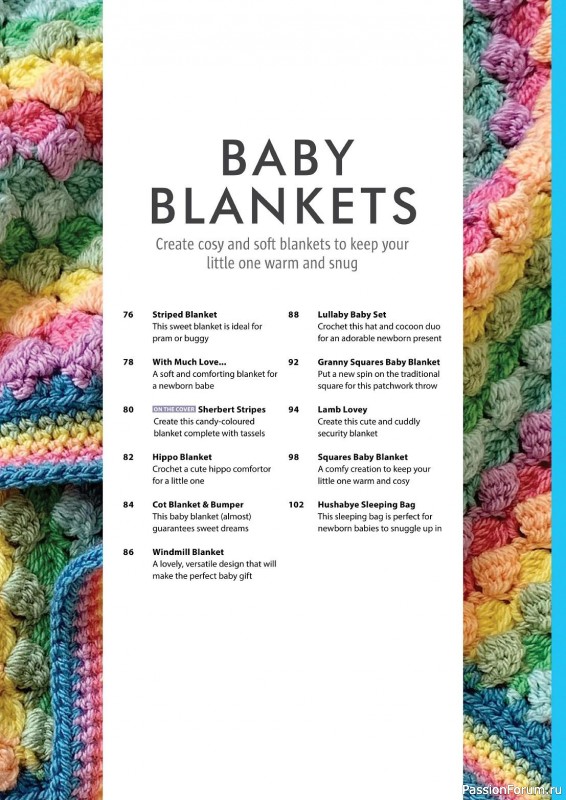 Вязаные проекты крючком в журнале «Create Your Own Crochet Blankets - 2023»