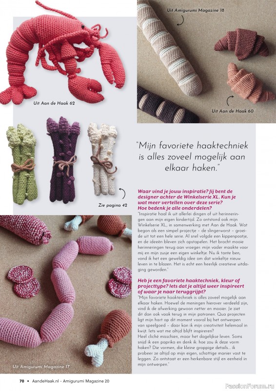 Вязаные проекты в журнале «Aan de Haak Amigurumi №20 2025»