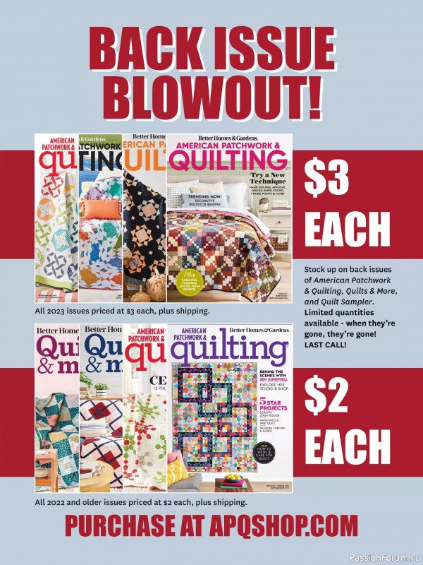 Коллекция проектов для рукодельниц в журнале «American Patchwork & Quilting №193 2025»