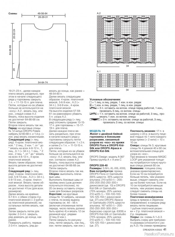 Вязаные модели в журнале «Creazion №4 2022»