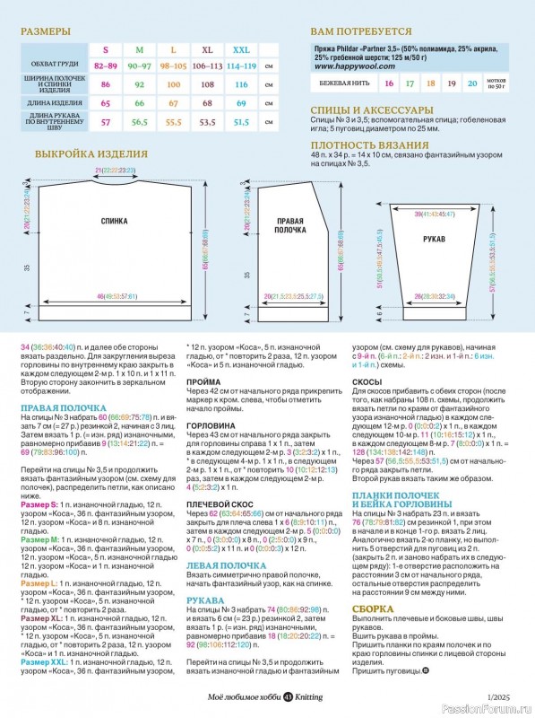 Вязаные модели в журнале «Knitting. Вязание №1 2025»