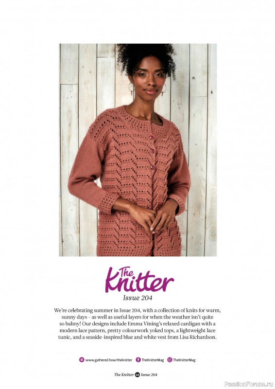 Вязаные проекты спицами в журнале «The Knitter №204 2024»