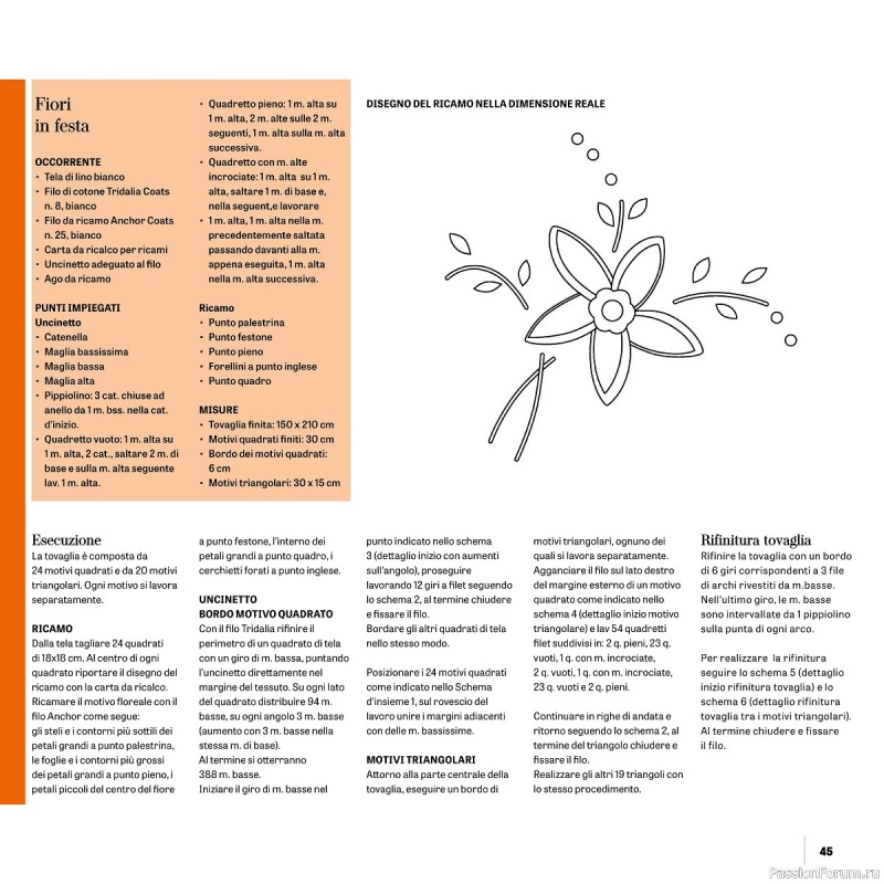 Вязаные проекты в журнале «Uncinetto Manuale Filet №12 2023»