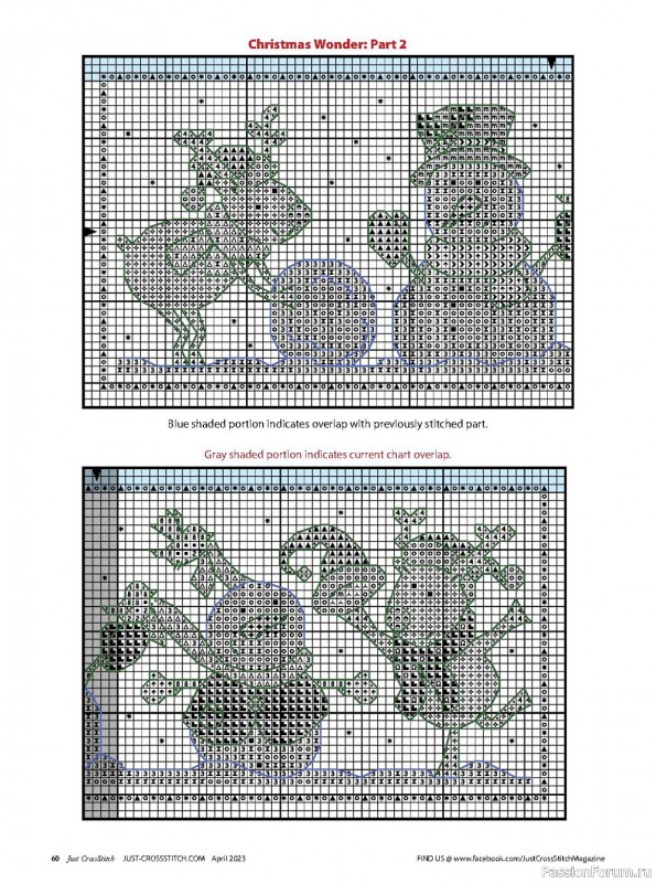 Коллекция вышивки в журнале «Just CrossStitch Vol.41 №2 2023»