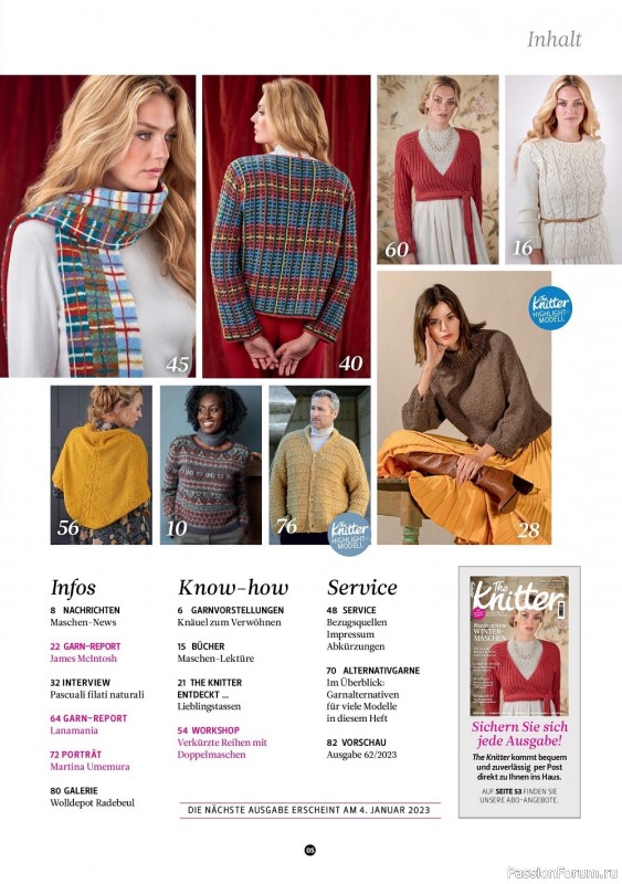 Вязаные модели крючком в журнале «The Knitter Germany №61 2022 »