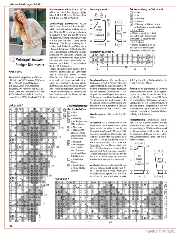 Вязаные модели в журнале «Sabrina №9 2022»