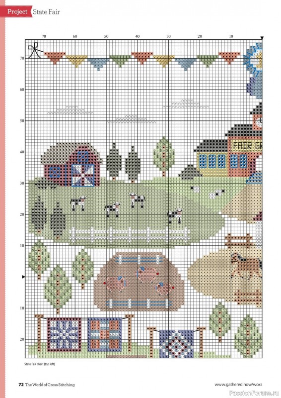 Коллекция вышивки в журнале «The World of Cross Stitching №335 2023»