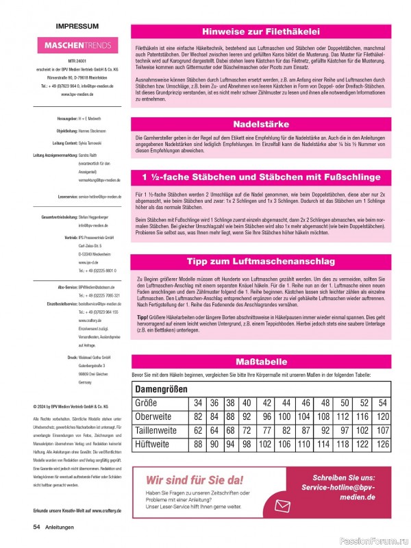 Вязаные проекты крючком в журнале «Maschentrends №1 2024»