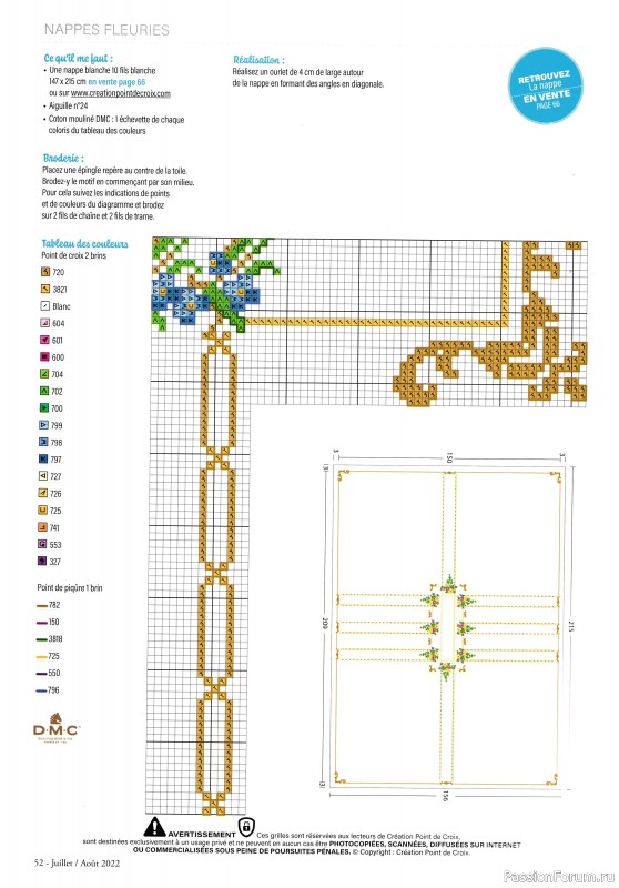 Коллекция вышивки в журнале «Creation point de croix №95 2022»