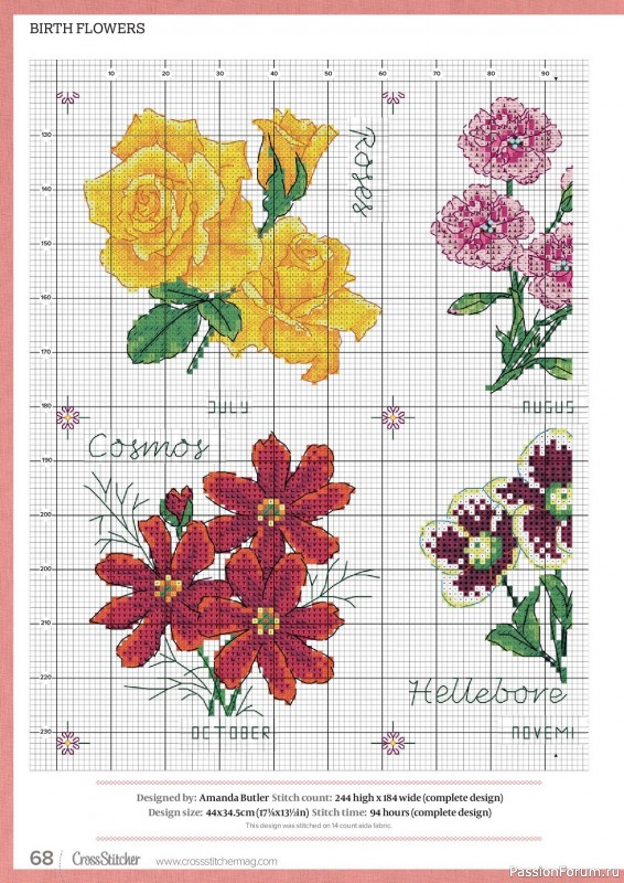 Коллекция вышивки в журнале «CrossStitcher №398 2023»