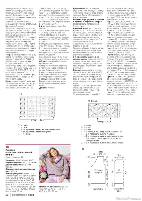Вязаные модели в журнале «B-Вязание №3 2024»