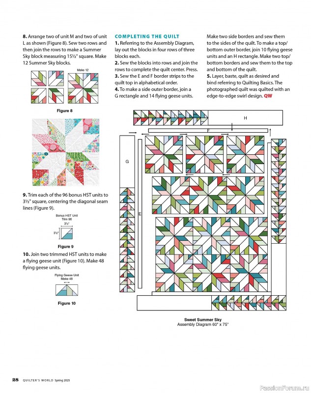 Коллекция проектов для рукодельниц в журнале «Quilter's World - Spring 2025»