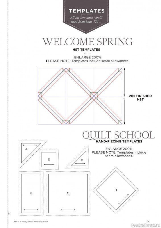 Коллекция проектов для рукодельниц в журнале «Todays Quilter №124 2025»