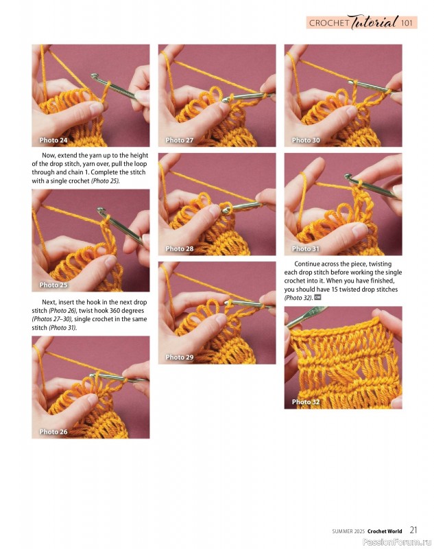 Вязаные проекты крючком в журнале «Crochet World - Summer 2025»