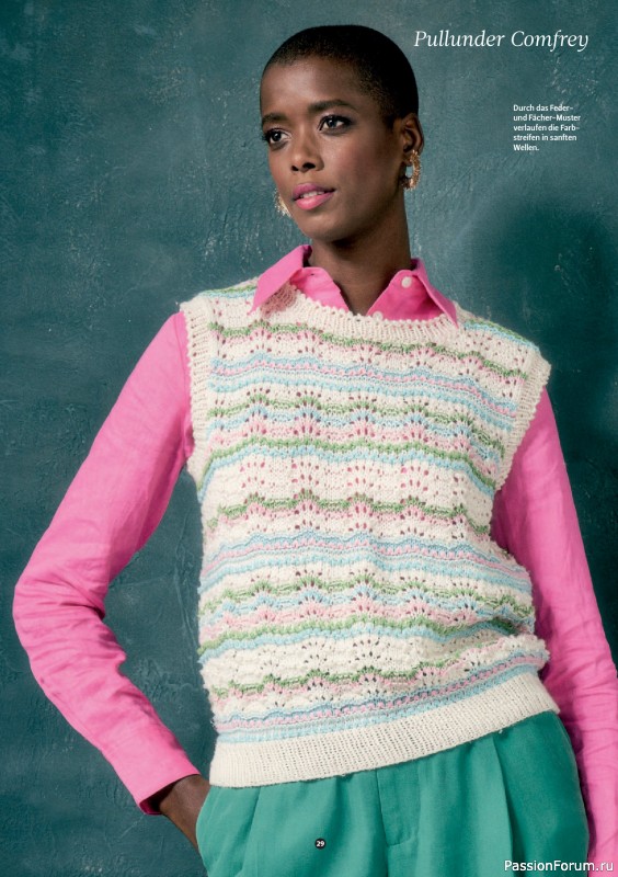 Вязаные проекты спицами в журнале «The Knitter №76 2025 Germany»