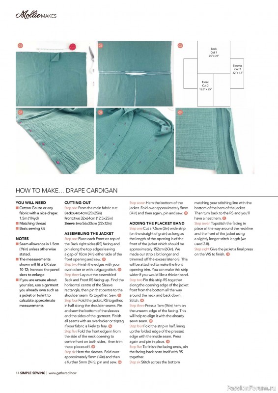 Коллекция проектов для рукодельниц в журнале «Mollie Makes - Simple Sewing 2025»
