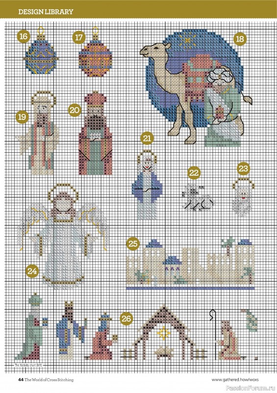 Коллекция вышивки в журнале «The World of Cross Stitching №352 2024»