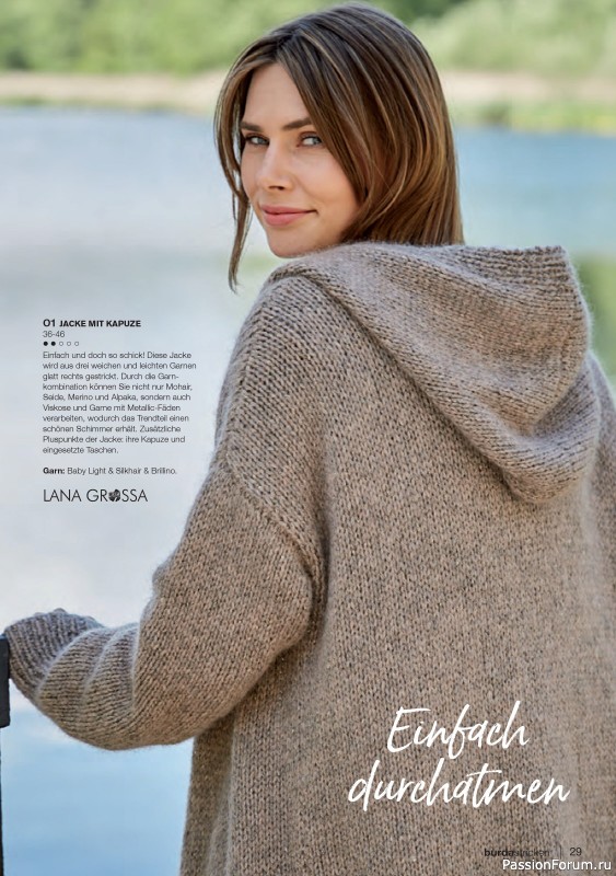 Вязаные модели в журнале «Burda Stricken №5 2021»