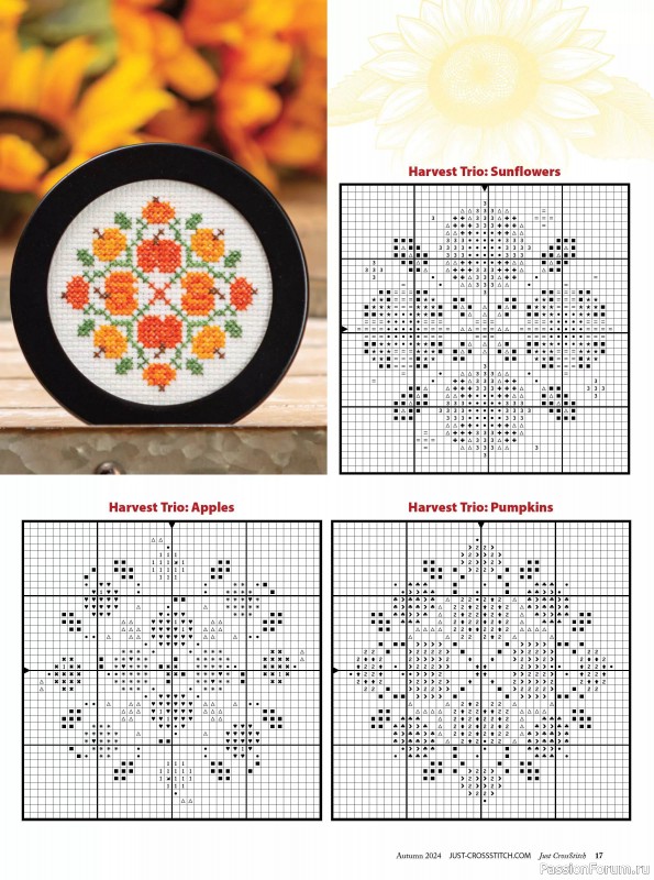 Коллекция вышивки в журнале «Just CrossStitch - Autumn 2024»