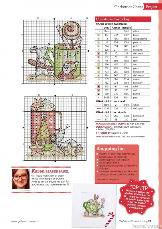 Коллекция вышивки в журнале «The World of Cross Stitching №338 2022»