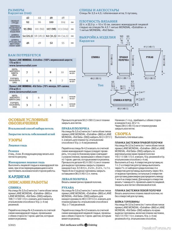 Вязаные модели в журнале «Knitting. Вязание №3 2023»