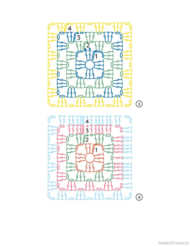 Вязаные проекты в книге «Crochet Squares»