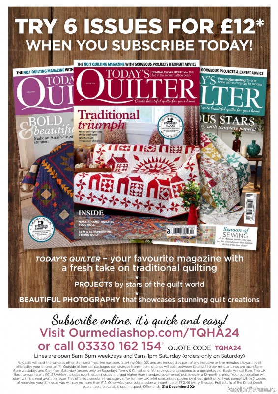 Коллекция проектов для рукодельниц в журнале «Love Patchwork & Quilting №145 2024»