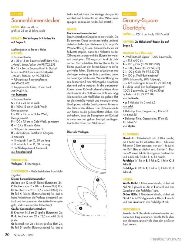 Новые техники рукоделия в журнале «Anna №9 2022 Germany»