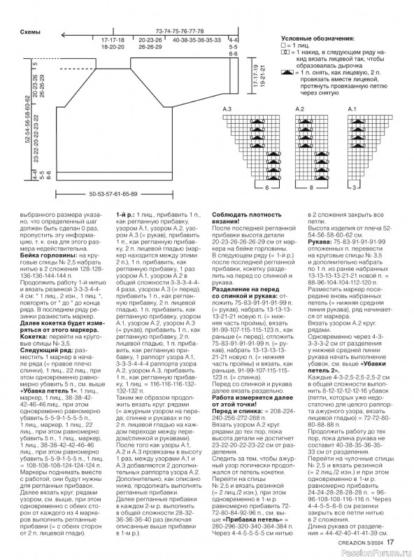 Вязаные модели в журнале «Creazion №3 2024»