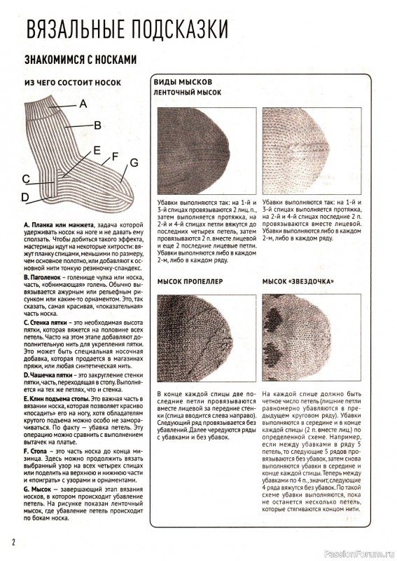 Носки, следки, тапочки в журнале "Азбука вязания №8 2021"