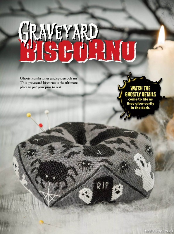 Коллекция вышивки в журнале «Just CrossStitch - Halloween 2025»