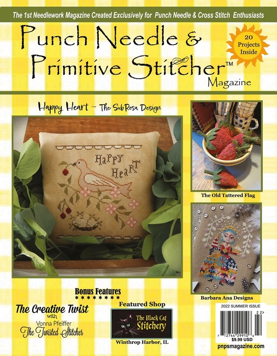 Коллекция проектов для рукодельниц в журнале «Punch Needle & Primitive Stitcher - Summer 2022»