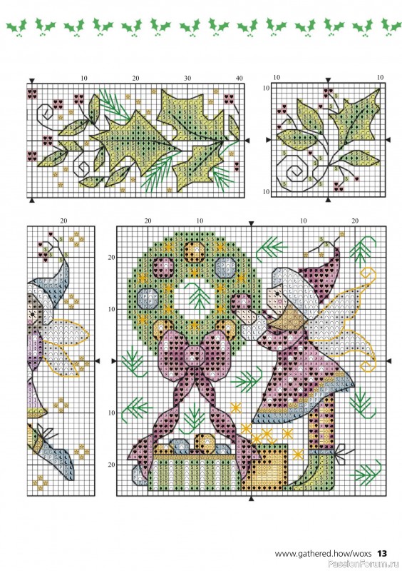 Коллекция вышивки в журнале «The World of Cross Stitching №350 2024»