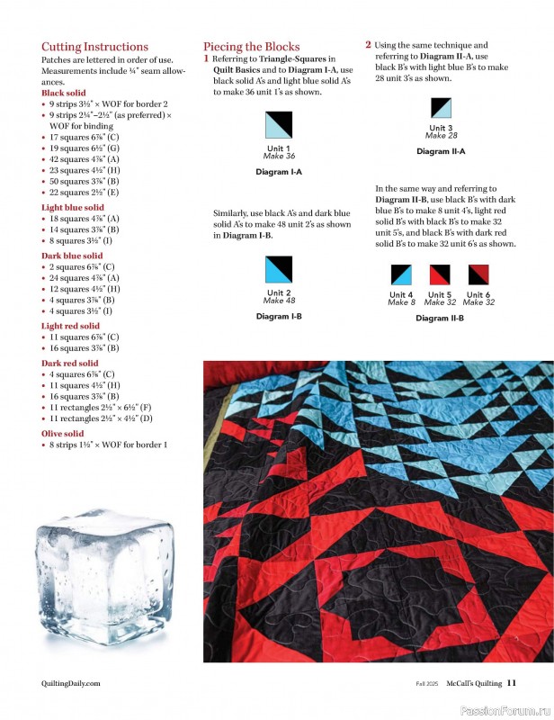 Коллекция проектов для рукодельниц в журнале «McCall's Quilting - Fall 2025»