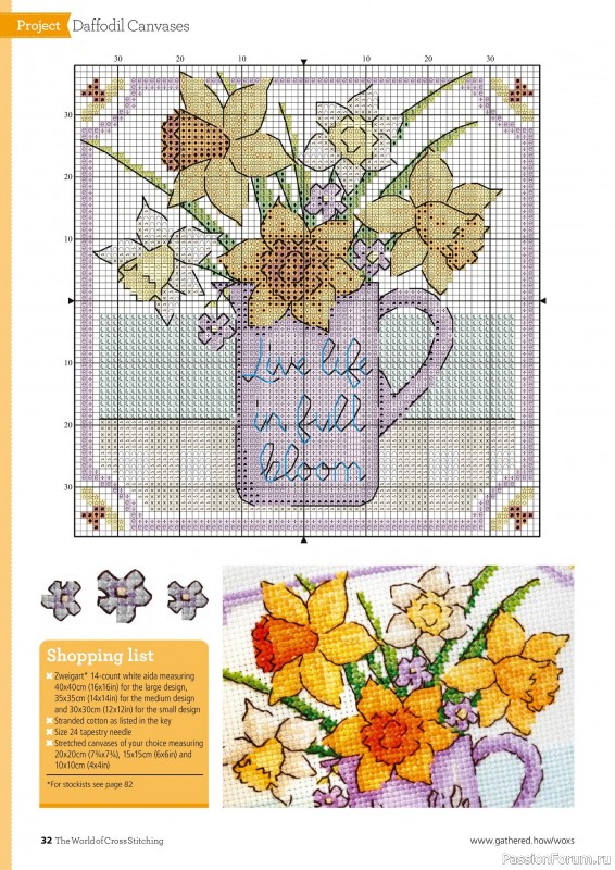 Коллекция вышивки в журнале «The World of Cross Stitching №357 2025»