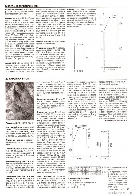 Вязаные модели в журнале «Verena №1 2022»